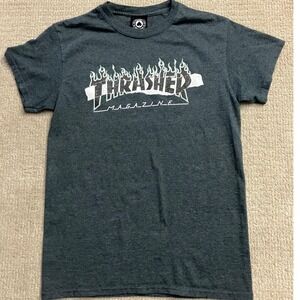 Thrasher Magazine Flame Logo‎ Graphic Print Short Sleeve T-Shirt Size S